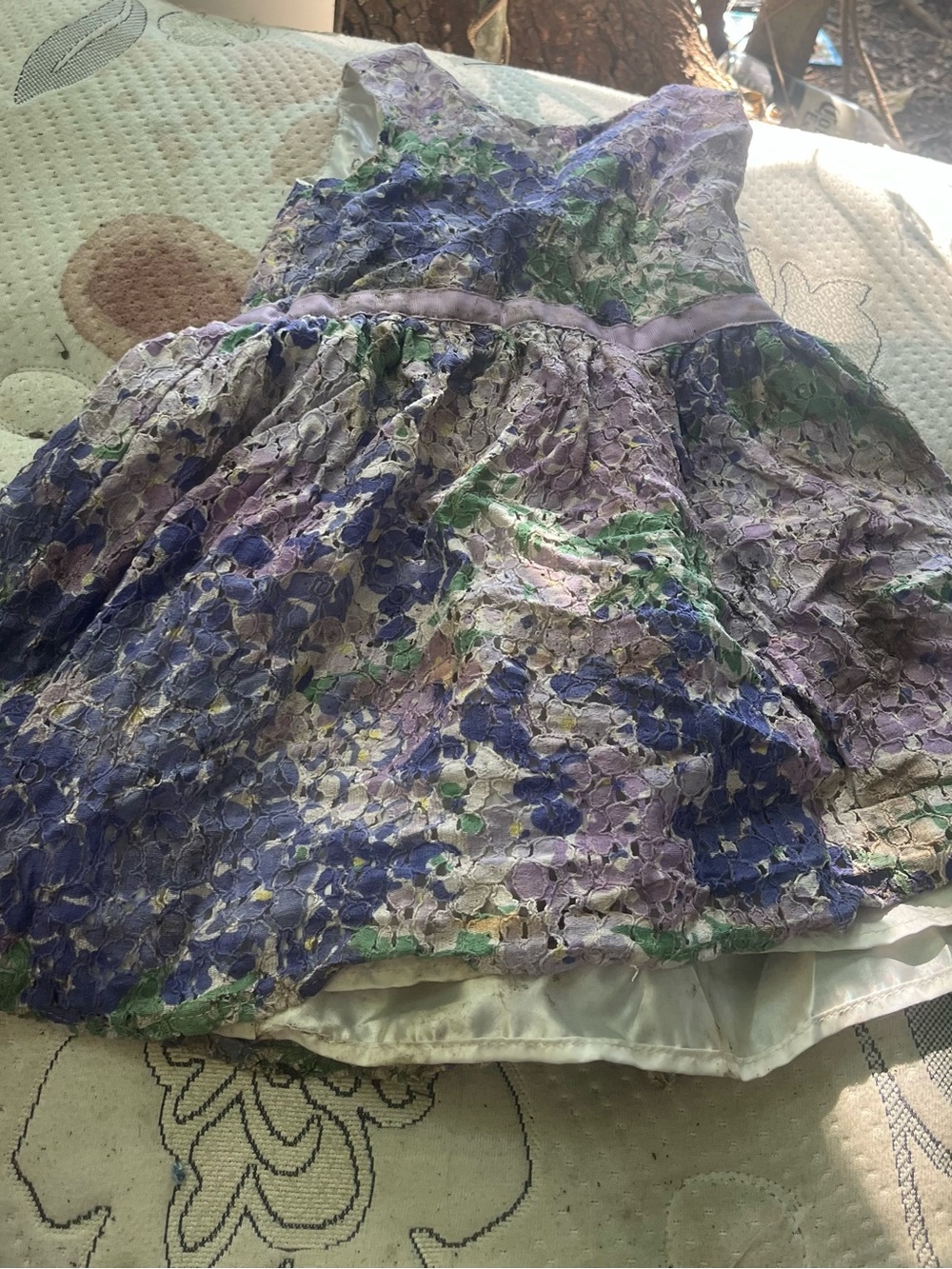 The Children's Place Purple Lavender Floral Lace Party Dress